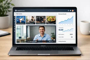 LearnWorlds online class platform dashboard for creating online courses